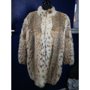 Gorgeous Heavily Spotted Lynx Fur Coat Jacket